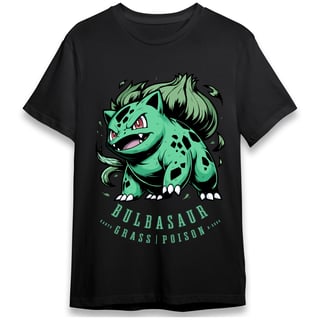 Nome do produto Camiseta Bulbasaur - Iniciais 