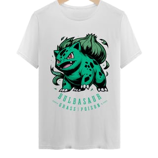 Nome do produto Camiseta Bulbasaur - Iniciais 