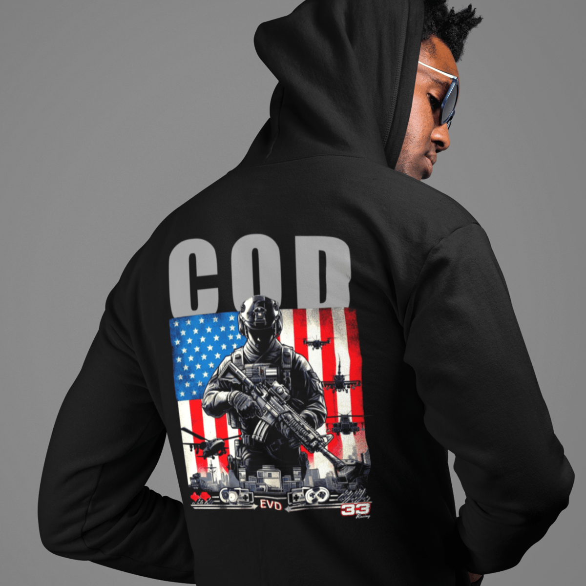 Nome do produto: COD Bandeira USA Moleton Canguru