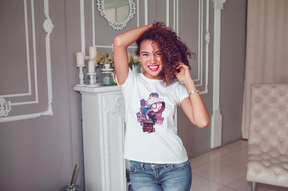 Nome do produto: BABY LOOK GWEN - SPIDER WOMAN