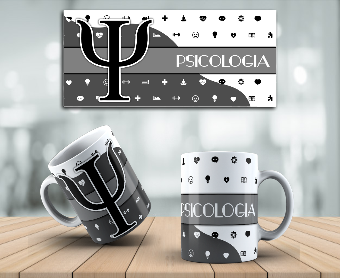 Nome do produto: CANECA PROFISSÕES - PSICOLOGIA