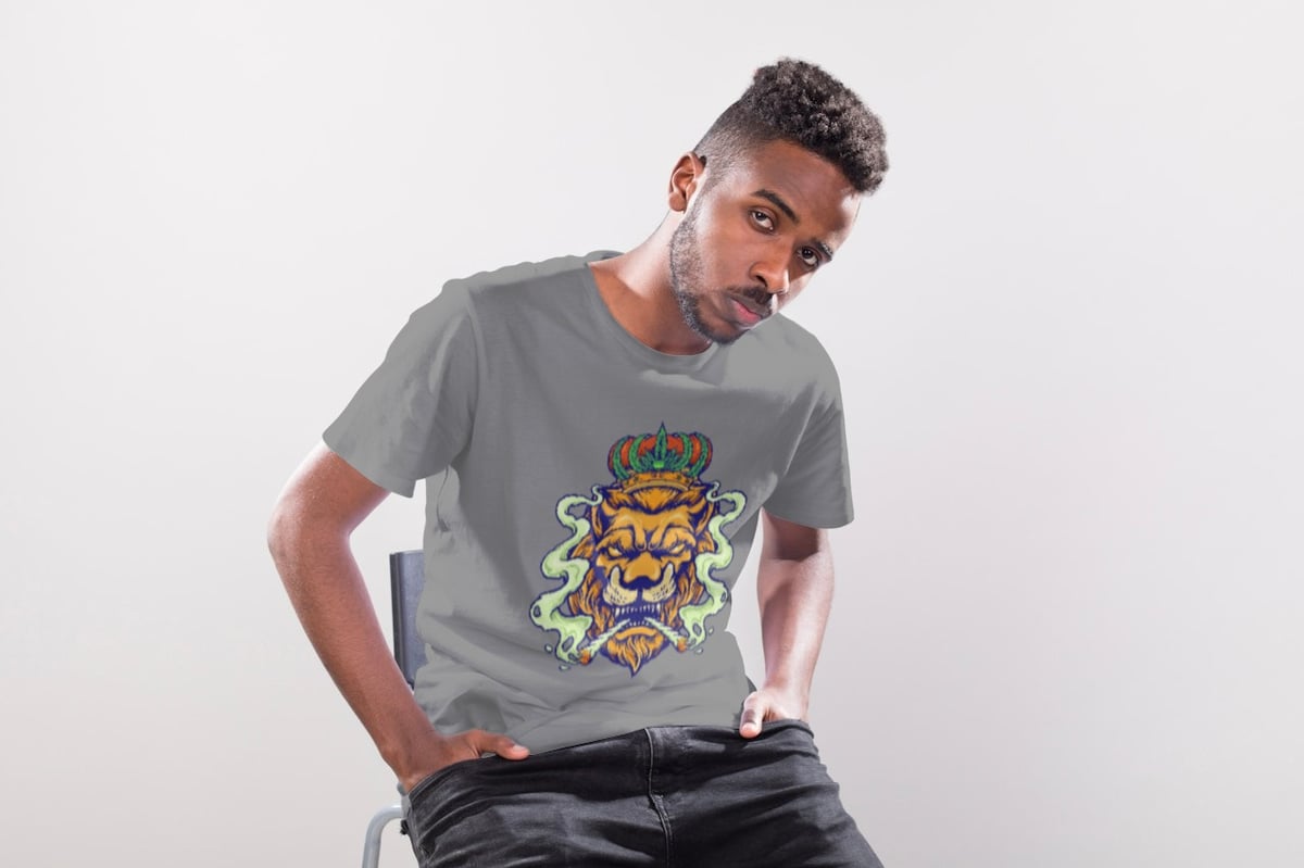 Nome do produto: CAMISETA LION SMOKE