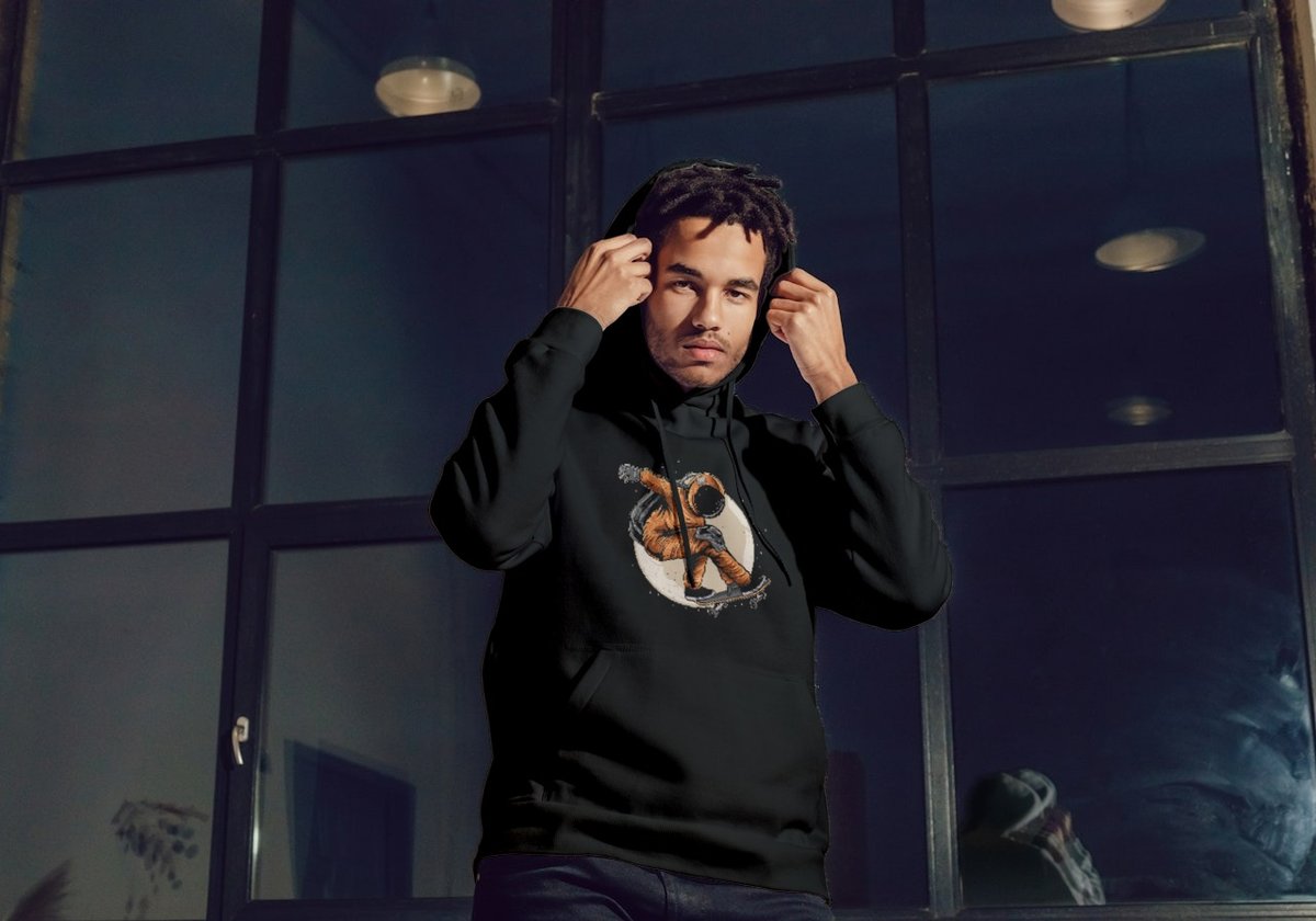 Nome do produto: MOLETOM CANGURU UNISSEX SKATE ASTRONAUTA