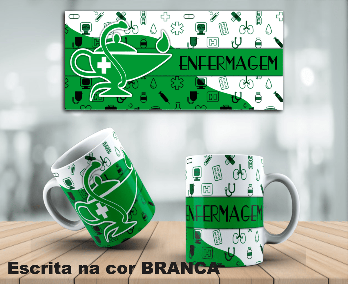 Nome do produto: CANECA PROFISSÕES - ENFERMAGEM
