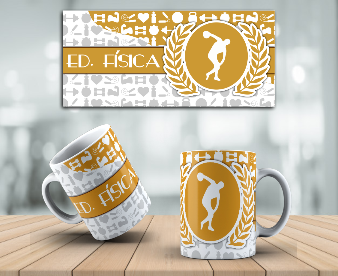 Nome do produto: CANECA PROFISSÕES - ED. FÍSICA