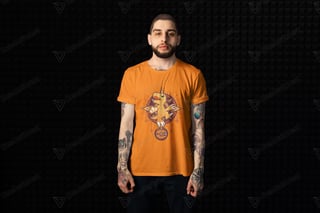 Camiseta Digimon - Agumon Brasão