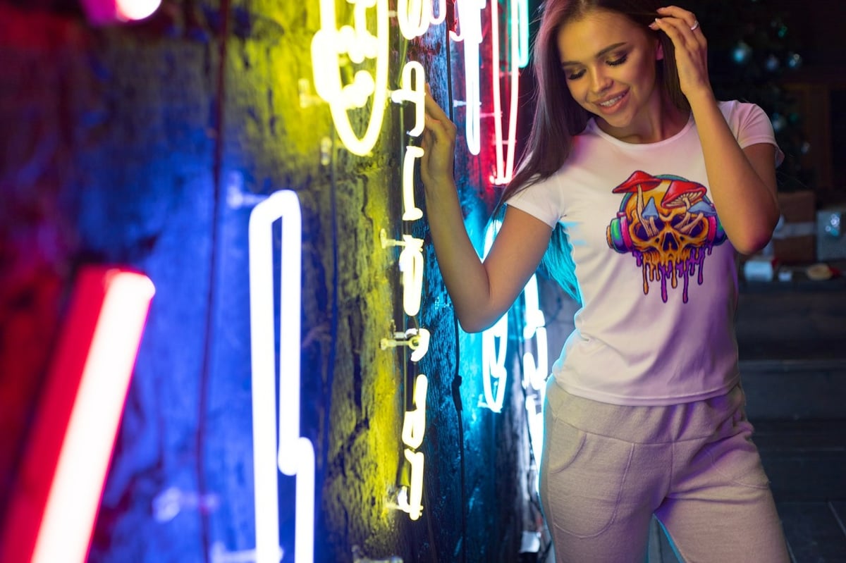 Nome do produto: BABY LOOK SKULL