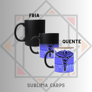 Nome do produto: CANECA MÁGICA PROFISSÕES PEDIATRA