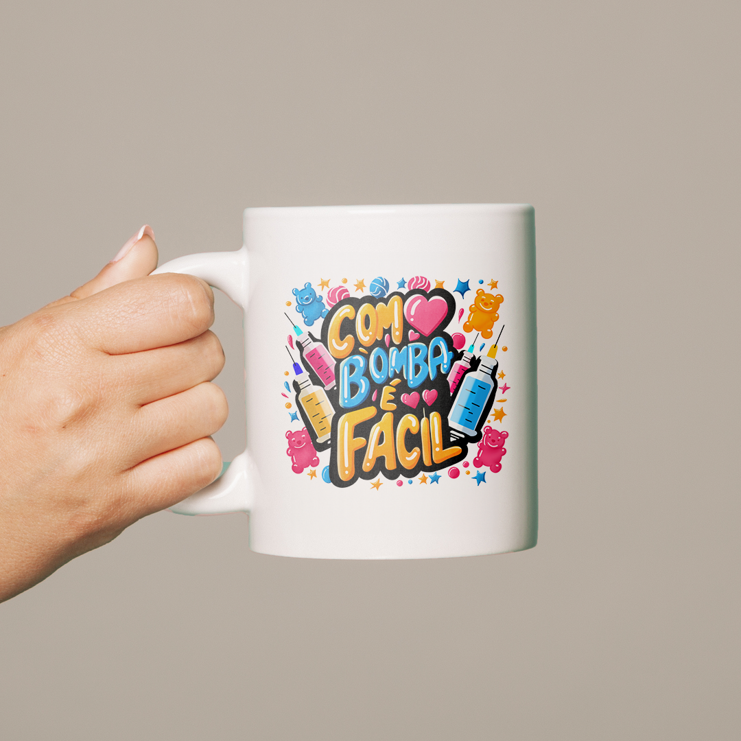 Nome do produto: Caneca - Com Bomba é Fácil