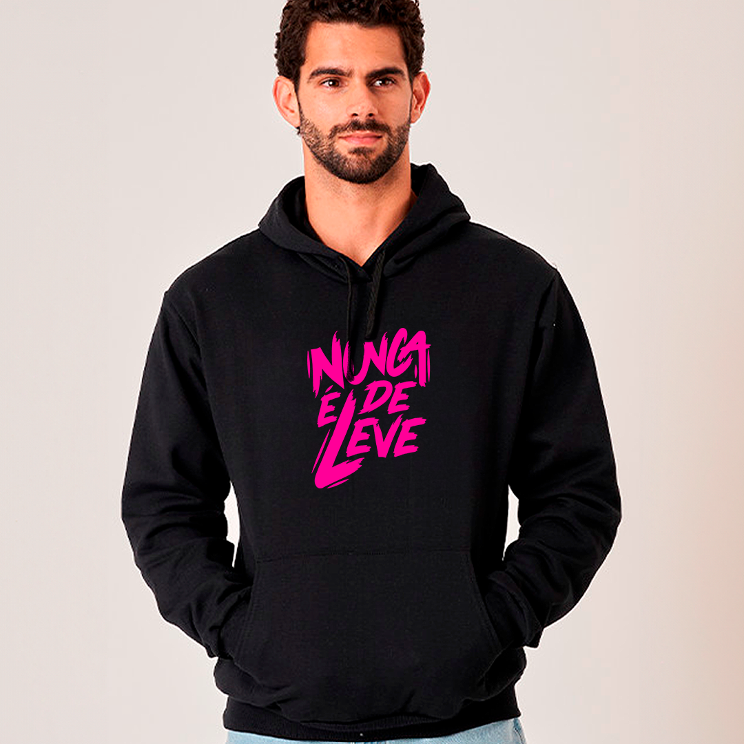 Nome do produto: Moletom Canguru - Nunca é de Leve