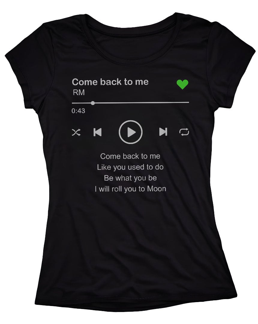 Camiseta Feminina RM BTS Come Back To Me