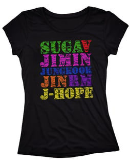 Camiseta Feminina BTS Members