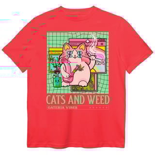 Nome do produto Camiseta Cats And Weed