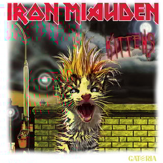 Nome do produto Moletom Canguru Iron Miauden - Kittens - Branco