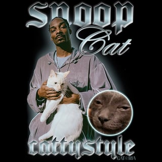 Nome do produto Camiseta Snoop Cat - Cattystyle - Preto