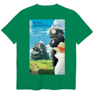Nome do produto Camiseta O Castelo Animado - Meowing Castle