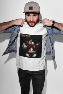 Nome do produto Camiseta Queen - Bohemian Catsody - Branco