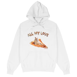 Nome do produto Moletom Canguru All My Love - Gatos e PIzza