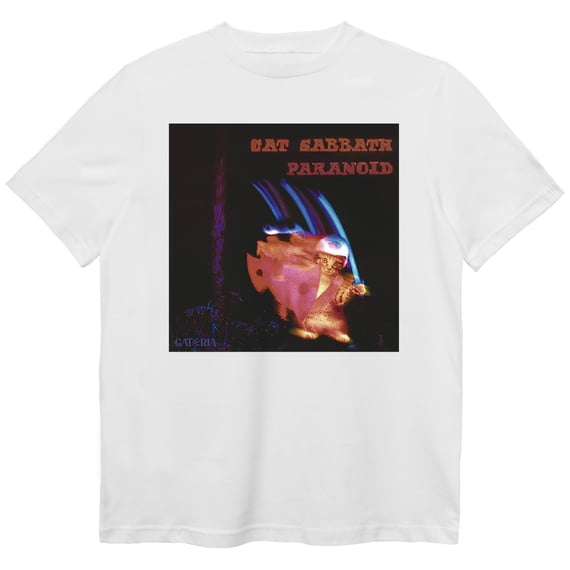 Camiseta Cat Sabbath - Paranoid - Branco