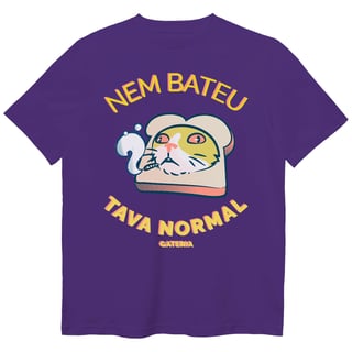 Nome do produto Camiseta Nem Bateu Tava Normal