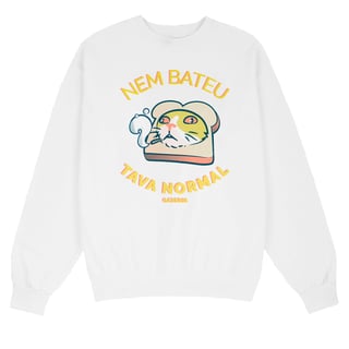 Nome do produto Moletom Nem Bateu Tava Normal