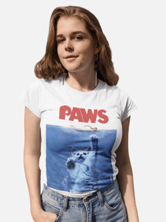 Nome do produto Camiseta Tubarão - Paws - Branca