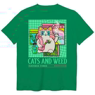 Nome do produto Camiseta Cats And Weed