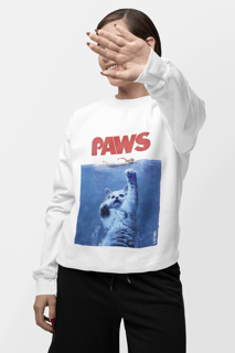 Nome do produto Moletom Tubarão - Paws - Branco