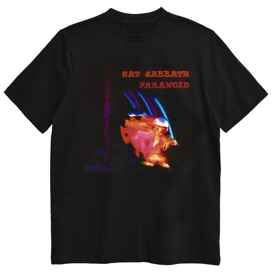 Camiseta Cat Sabbath - Paranoid - Preto