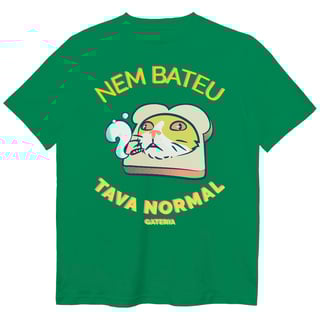 Nome do produto Camiseta Nem Bateu Tava Normal