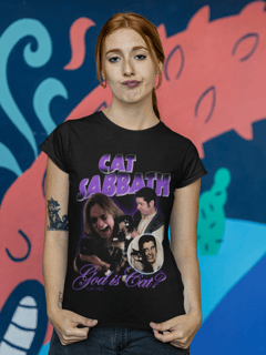 Nome do produto Baby Look Cat Sabbath - God is Cat?