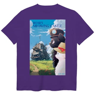Nome do produto Camiseta O Castelo Animado - Meowing Castle