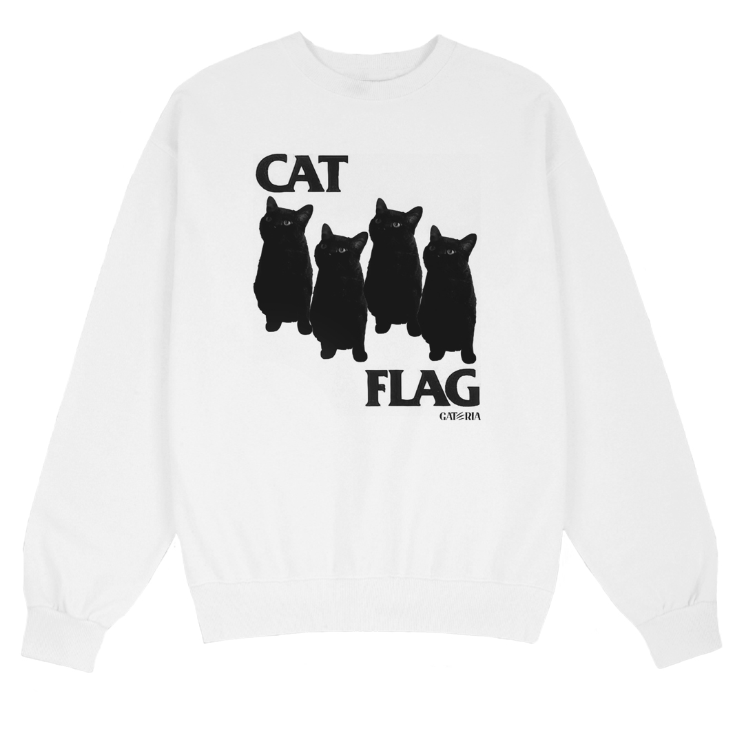 Moletom Cat Flag - Branco