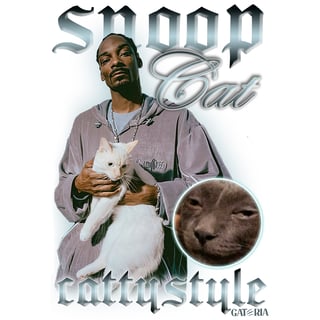 Nome do produto Camiseta Snoop Cat - Cattystyle - Branco
