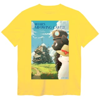 Nome do produto Camiseta O Castelo Animado - Meowing Castle