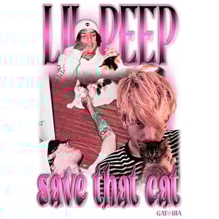 Nome do produto Camiseta Lil Peep - Save That Cat - Branco