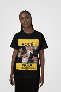 Nome do produto Camiseta Você Vicia - Preto