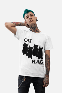 Nome do produto Camiseta Cat Flag - Branco