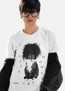Nome do produto Camiseta The Cure - Cats Don't Cry - Branco