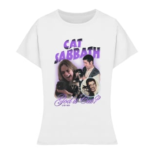 Nome do produto Baby Look Cat Sabbath - God is Cat?