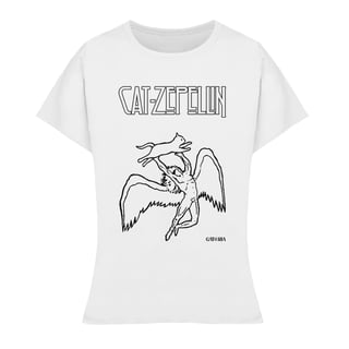 Baby Look Cat Zeppelin - Branco