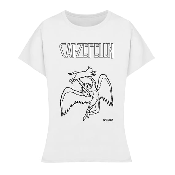 Baby Look Cat Zeppelin - Branco