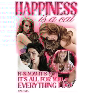 Nome do produto Camiseta Lana Del Rey - Happiness Is A Cat - Branco