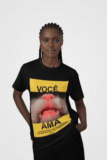 Nome do produto Camiseta Você Ama - Preto