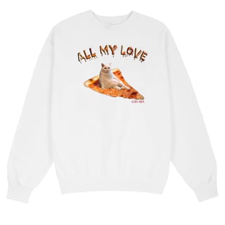 Nome do produto Moletom All My Love - Gatos e PIzza 