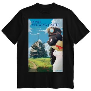 Nome do produto Camiseta O Castelo Animado - Meowing Castle