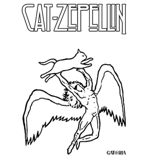Nome do produto Baby Look Cat Zeppelin - Branco
