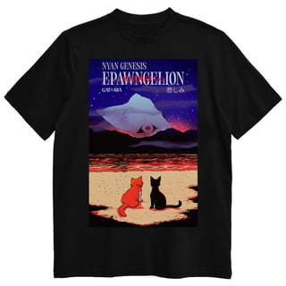 Camiseta Evangelion - Nyan Genesis