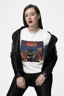 Nome do produto Camiseta Kiss - Cats Of Thunder - Branco