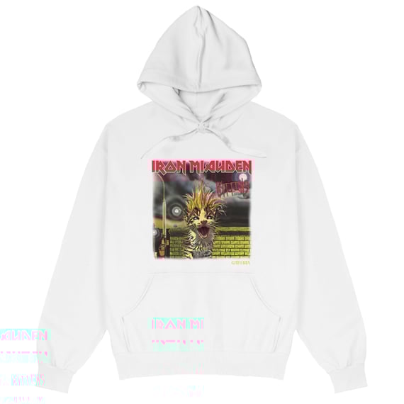 Moletom Canguru Iron Miauden - Kittens - Branco